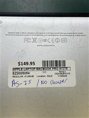 APPLE MACBOOK PRO A1278. AS-IS ITEM